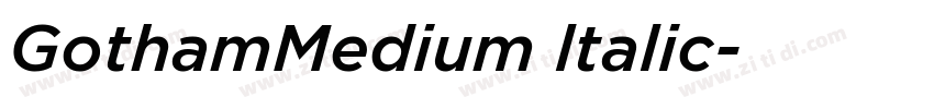 GothamMedium ltalic字体转换
